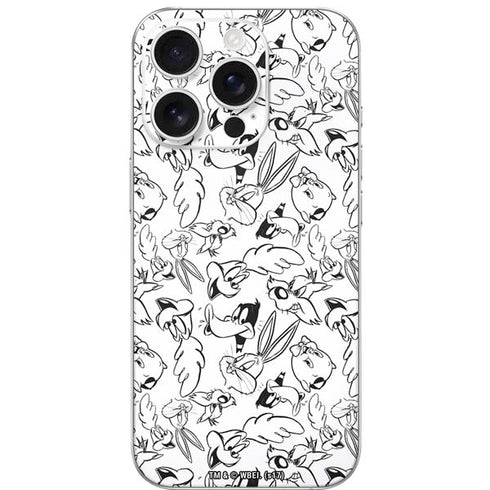 Looney Tunes Looney Squad Black and White Grid iPhone 16 Pro Skin